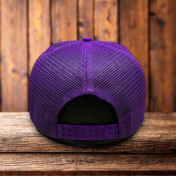 Motown Funk Mens Trucker Hat Purple Snapback Soul Rhythm And Blues Baseball Cap - Picture 2 of 4
